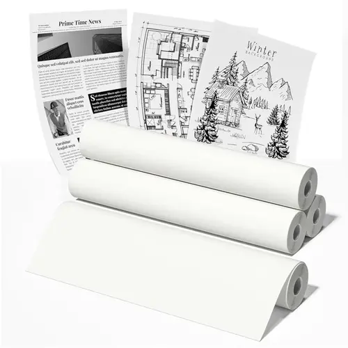 A4 Thermal Printer Paper, Portable Thermal Printer Paper, Office Stationery & Supplies for Home School Office, Drafting Paper, Drawing Paper, Printing Paper, College Essentials