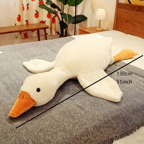 Ava lalagaga Cute Big White Goose Plush Pillow Toy - Large, Soft Cuddly Gift, Stuffed Animal Gifts, Unisex Thanksgiving Plushies, Huggable Cozy Sleep Companion for Beds, Plain