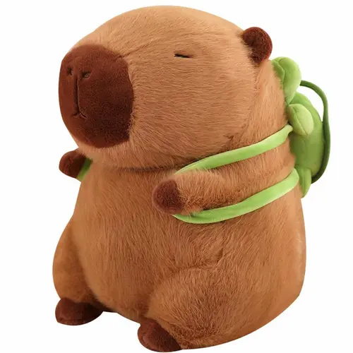 Ava lalagaga Summer Capybara Plush Toy - Cute Simulation Stuffed Animal, Aesthetic Room Plush, Soft Home Decor for Sofa & Bed, Pet-Style Toy