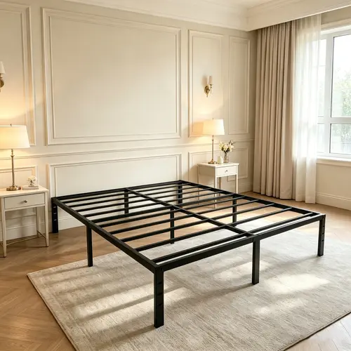 Edenza-Bed Frame- 14 16 18 Inches, Twin Full Queen King Size with Storage Space Under Frame ，Heavy Duty Metal Platform Bed Frames , Sturdy Steel Slat Support barbarian