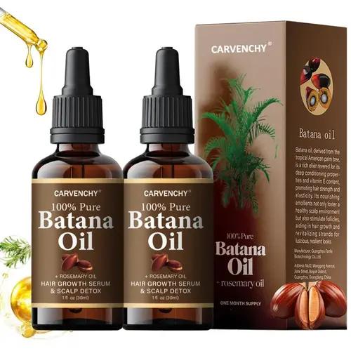 (2 Counts) CARVENCHY Batana Oil with Rosemary, Nourish Scalp for Strong & Healthy Hair, Organic Hair Care Product for Women & Men,Suitable for all hair types, Haircare, Daily