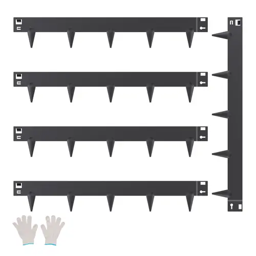 【Summerfinds】VEVOR Galvanized Steel Yard Edging Sets (5 Packs, 39x3 in) - Rust-Resistant, Flexible Bend, Heavy-Duty, Easy-Installation Border Divider for Raised Beds, Landscape Design