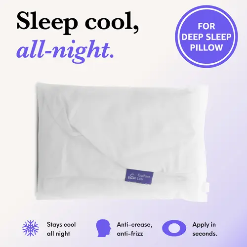 Deep Sleep Pillow Cover Only - Cushion Lab - Cooling Cover for Deep Sleep Pillow, Washable
