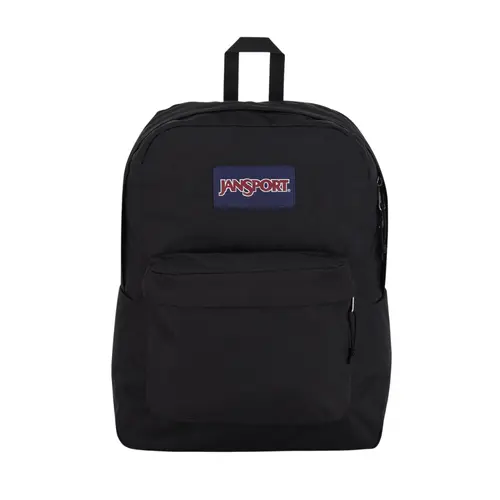 JanSport SuperBreak Multifunctional Backpack - Durable, Lightweight Back to School Bookbag with 1 Main Compartment, Front Utility Pocket with Built-in Organizer, School Supplies Storage - Teen Boy Gift, Everyday Bag, Premium Black