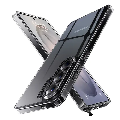 CASEKOO Ice Clear & Matte Black Case for Samsung Galaxy S26Ultra Case [16FT Military Drop Protection] [Anti Stain Tech] Slim Transparent Shockproof Protective S25 Ultra Case 6.9'', Clear Cellphone case compatible with Screen Protector