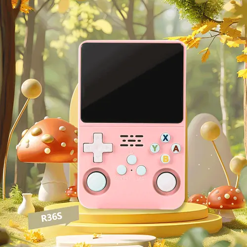 WUDS R36S Retro Handheld Gaming Console - 3.5-in HD Screen, 64GB, Plug-and-Play, Wireless Portable Console, Multiple Colors, Ideal for Men's Birthday Gift, Portable Gaming Device with Built-in Games
