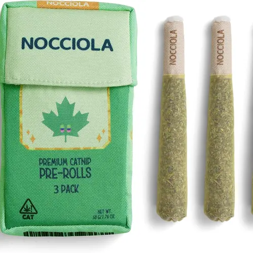 Nocciola 3-Pack Purr-Re-Roll Cat Toy Set, 100% Premium Cat Herb Filling, Cartoon Print Funny Shape, Elongated Shape for Kicks, Teething Safe Chew, Natural Stimulus for Kittens