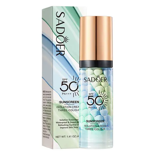Green 3-in-1 Color Correcting Facial Serum & Primer - SPF Makeup, UV Protection, Full Cover, Blendable, Daily Glow Makeup Base, Moisturizing, Oil Control, Invisible Pore Tone-Up Concealer, Full Cover Makeup Base And Primers