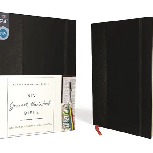 NIV, Journal the Word Bible, Red Letter, Comfort Print: A Blank Slate for Personalizing Your Cover Using Markers, Paints, or Other Art Supplies