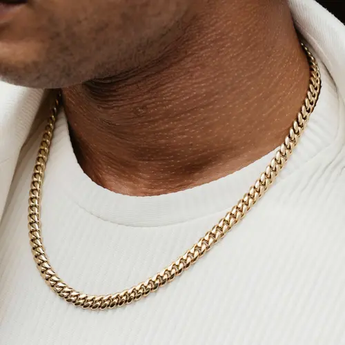 GLD Miami Cuban Link Chain | 18k Yellow Gold Plated, 8mm - 16" to 28" Lengths, Classic Statement Necklace - Perfect Gift #tiktokshopsummersale