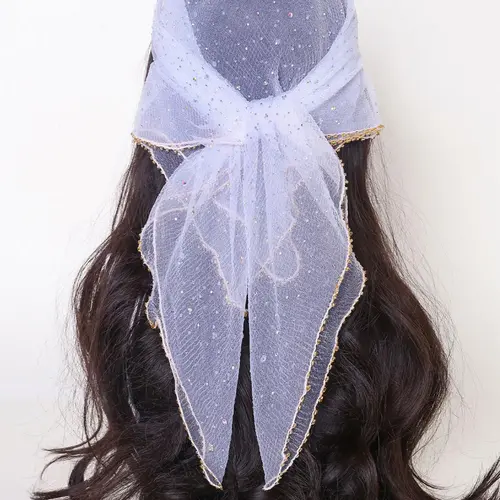 Women's Elegant Rhinestone Decorated Headscarf, Fashion Hair Scarves, Casual Versatile Turban Hijab, Fashionable Hair Accessories for Women & Girls, Shawl Wrap, Boho Style Scarf, Decorative Scarf, Turban Wraps, Head Scarf Turbans