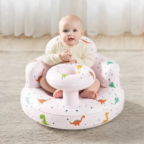 #Summervibes BabyBond Cozy Inflatable Baby Seat with Built-in Air Pump, Toddler Floor Seat for Play Feeding and Bathing - Ages 3-36 Months,  Infant Support Seat for Learn-to-Sit(Dinosaur/Bear/Pumpkin), Baby Furniture, Animals