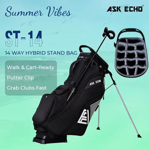 Ask Echo Golf ST-14 Way Full Length Dividers Hybrid Stand Bag