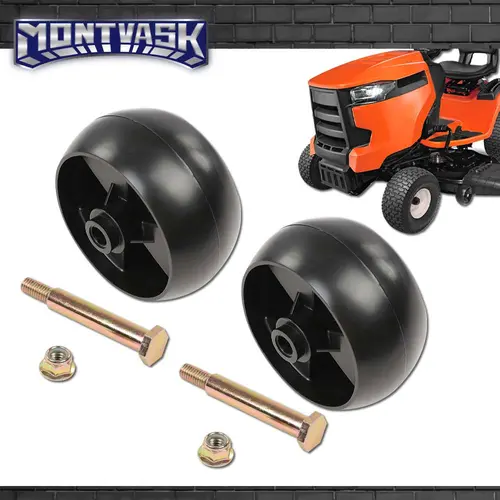 CROSSDESIGN 2PCS High-Quality Front Deck Wheel & Wheel Bolt Lock Nut Set, Fits Cub Cadet, Replacement for MTD Troy Bilt 734-04155