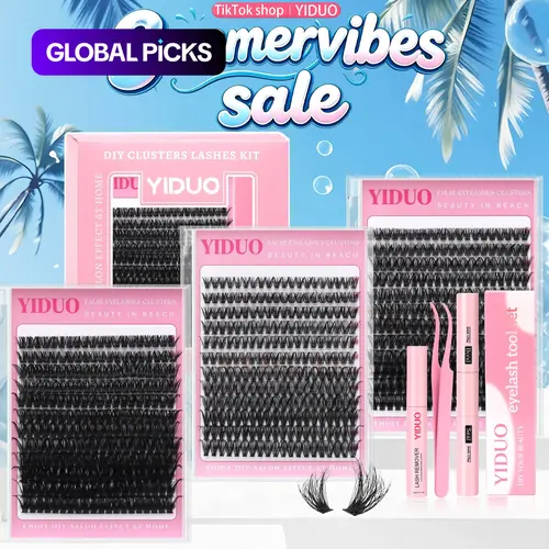 Individual False Eyelashes Kit, 1 Box Mixed-Length Natural-Look Eyelash Extensions, DIY Lash Individual Lashes, Faux Lashes, Eye Makeup Accessories, Cosmetic #GLOBAL PICKS