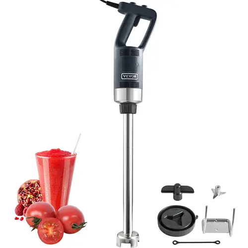 【Summerfinds】VEVOR 500W Commercial Immersion Blender Machine, Heavy Duty Handheld Hand Blender with 304 Stainless Steel Blade, Variable Speed Push Button Kitchen Stick Mixer, Wall Mountable Multi-Purpose Portable Mixer for Soup, Smoothie