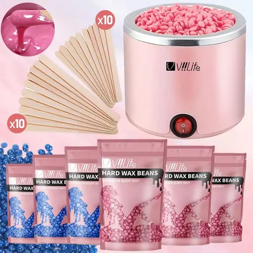 Hard Wax Warmer Kit, 1 Set Wax Warmer & Accessories, Home Waxing Hair Removal Machine for Women and Men, Beauty & Personal Care Product, Cosmetic