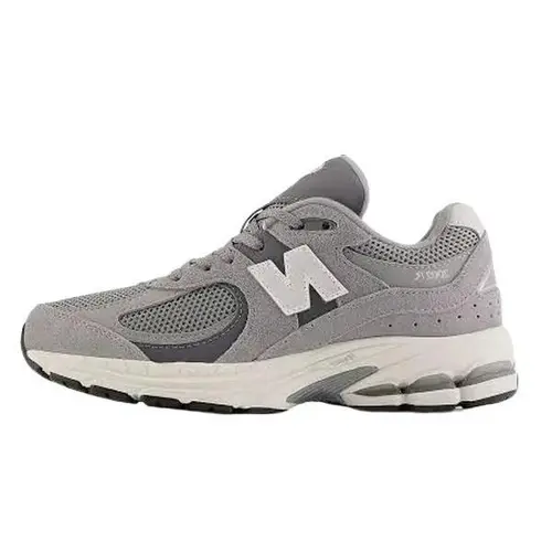 NEW BALANCE 2002R Steel Youth Girls' Suede & Mesh Sneakers - Modern, Versatile Lace-up with ABZORB Foam for Walking & Daily Wear, Fashionable, Shoes, Abzorb Cushioning