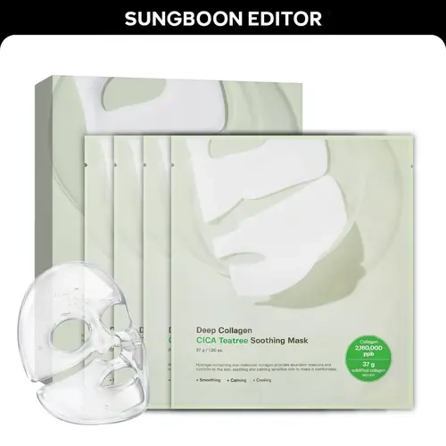 [Sungboon] Cica Overnight Mask (4ea) | Hydro-gel K-beauty Essential Sleeping Mask,Firming, Pore Tightening, Glass Skin, Elasticity, Korean Skincare, TikTok Exclusive Bundle