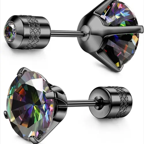 Titanium Alloy Ear Studs, High Quality Earrings, Fashionable Earring Jewelry for Women & Men, Trendy All-match Exquisite Birthday Gift