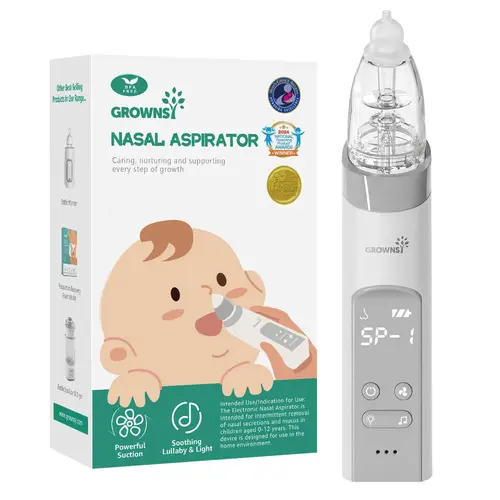 #sohochicGROWNSY Nasal Aspirator for Baby, Electric Baby Nose Sucker with Larger Suction Chamber and More Powerful Suction, Automatic Nose Cleaner with Music and Light Soothing Function