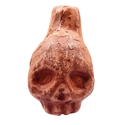 Unisex Handcrafted Ceramic Aztec Death Whistle - Skull, Denture, Hiphop Ghost Designs, Loud War Wind Instrument with Authentic Human-Sounding Screams, 12+ Years, Halloween Prop, Gifts, 12.2×8.6×6.1cm, 145g Collector’s Shelf Piece