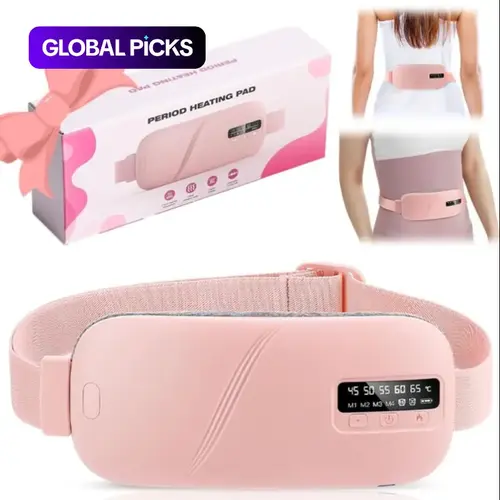 Portable Multifunctional Menstrual & Waist Massager, 5-Level Heat & 4-Level Vibration Belt, Cordless Heating Belt, Abdominal Warmer for Period Relief, Women's Personal Care for Home & Travel #GLOBAL PICKS