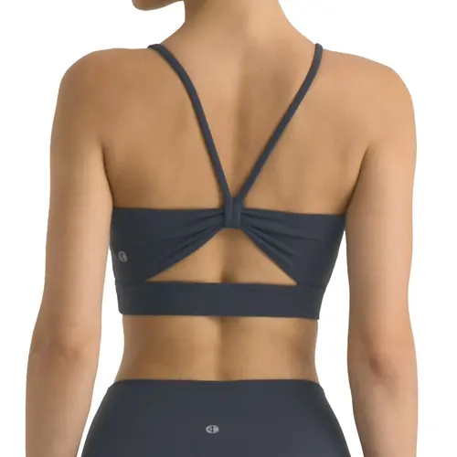 Colorfulkoala Women's Dreamlux Lightweight Yoga Sports Bra Bowknot Strappy Light Impact Workout Yoga Tops,travel essentials,camping essentials
