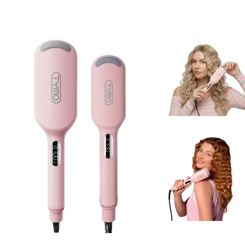 【Beach Trip】TYMO ROVY COMPACT & TYMO ROVY - Compact Wave Curling Iron for Easy Comfort Styling with Built in Timer, Ceramic Plates, Dual Voltage, Lightweight