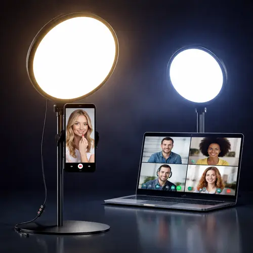 【BackToSchool】10.5" Ring Light with Stand, Weilisi Full-Screen Selfie Ring Light for Desk with Phone Holder, Adjustable Laptop Light for Video Recording, Zoom Lighting for Computer, Meeting, Live Streaming,back to school,back to school haul