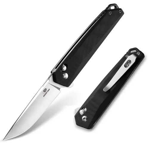 #backtoschool MOSSY OAK Folding Pocket Knife, 3.5-Inch D2 Steel Drop Point Blade, G10 Handle, Small EDC Knife with Belt Clip for Camping, Hiking