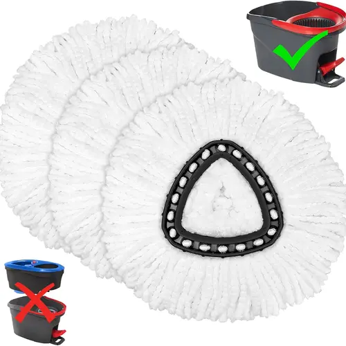 3 Pack For O-Cedar Microfiber Spin Mop Replace Heads Easywring Mop Head Refills Easy Cleaning & Use for Floor  Machine Washable dealsforyoudays