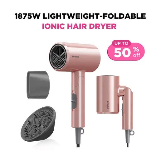 BABONIR Ionic Hair Dryer with 50M Negative Ions,Powerful 1875W Blow Dryer for Women & Men,Fast Drying,Travel Blow Dryer for Home,Salon,Lightweight,Foldable,Christmas Gifts Holiday Gift,back to school,back to school haul