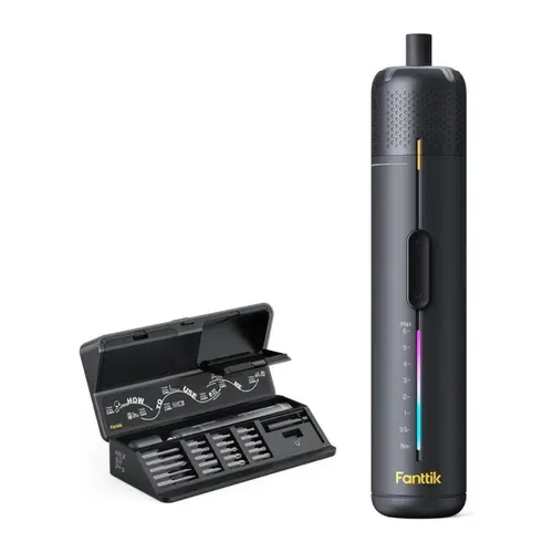 Fanttik S2 Pro Electric Screwdriver, Cordless Screwdriver Set, 7 Torque Settings, 0.5 to 6N.m, 20 Magnetic Bits, 1/4''Hex Shank, with 90° Angle Adapter, for Furniture, Household Repairs, SummerWins, Work Tools,father'sdaygifts