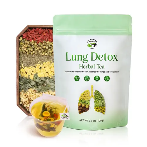 iTREE Lung Cleansing Herbal Tea - Organic Loose Leaf Blend for Cough Relief, Shortness of Breath, Adults - 100g(3.5oz) GMO-Free, Sugar Free, Low Calories with Thyme, Monk Fruit, Chrysanthemum, Goji Berries, Back to School