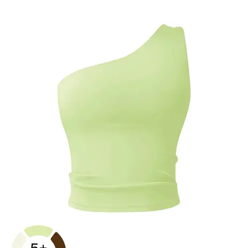 Women's Solid Color One Shoulder Sports Bra, High Stretch Comfortable Breathable Quick Drying Yoga Bra, Ladies Sportswear for Indoor Outdoor Wear