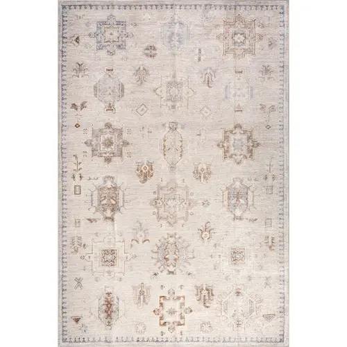 Vivica SplashGuard Faded Medallion Machine Washable Area Rug - Versatile for Living Room, Bedroom, Entryway Room & House Decor Needs, Room Decor, Rugs For Bedroom