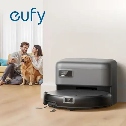 eufy C10 Robot Vacuum with Self Emptying Station, Up to 60 Days Hands Free Cleaning, Edge Expansion Brush, 2.85-Inch Ultra-Slim Body, Smart Mapping, Point Laser and Multi-Infrared Navigation