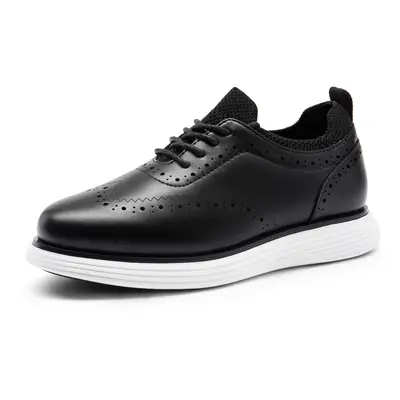 BRUNO MARC Boys' Wingtip Oxford Shoes, Formal School Brogues with Cushioned EVA Insole, Breathable Mesh & Slip-Resistant Rubber Sole