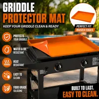 Blackstone Griddle Cover Mat for All Season Protection, Full-Edge Anti-Slip Blackstone Silicone Mat for 17/22/28/36In Grills, Gift for Grill Enthusiasts, Silicone Dust Covers, blackstone accessories