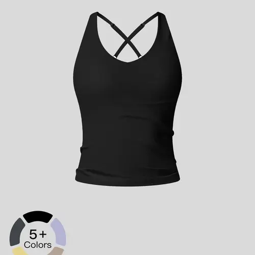 Women's Solid Color Criss Cross Back Sports Bra, Workout Bra, Exercise Bra, Sports Bra Top, Strappy Yoga Bras, Breathable Comfortable Tight-fitting Sports Vest, Ladies Sportswear for Indoor Outdoor Wear