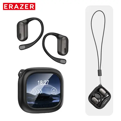ERAZER XF38 OWS Wireless Bluetooth Electronic Headset - HIFI Audio, Wireless Remote Control, Built-in Mic, Waterproof Headphones, LCD Display, Fast Charging, Stable Connection for Gaming, Sports, Noise Reduction