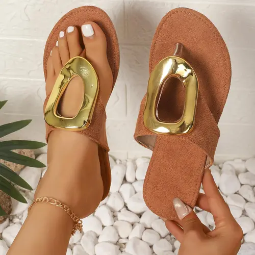 Women's Fashionable Plain Color Slides, Casual Comfortable Flat Sandals for Summer, Open Toe Sandals, Lightweight Breathable Shoes for Daily Wear, Girl, Footwear Sandal