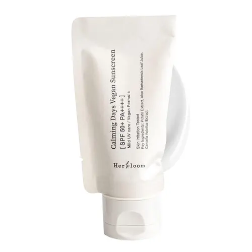Herbloom - Calming Days Vegan Sunscreen (SPF 50+ PA ++++) | KOREAN FORMULA, ZERO WHITECAST, ALOE VERA LIGHTWEIGHT SOOTHING, HYDRATING FORMULA