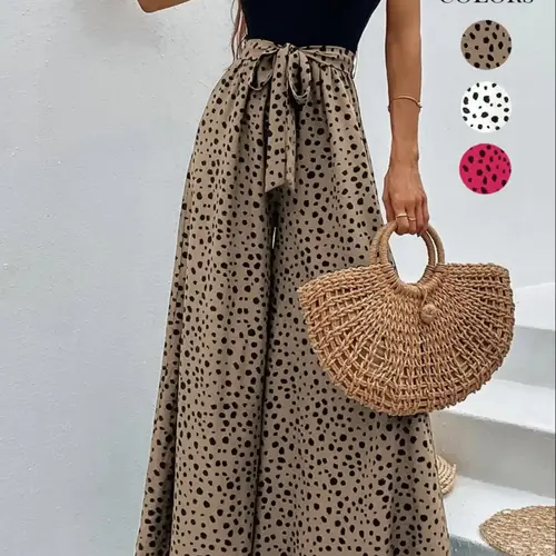 Women's Leopard Print Belted Adjustable Wide Leg Fit Jumpsuit, Casual Jumpsuits Sleeveless Jumpsuit for Summer, Women's Jumpsuit for Daily Wear Everyday Womenswear, Casual Fashion Jumpsuit, Casual Sleeveless Overalls