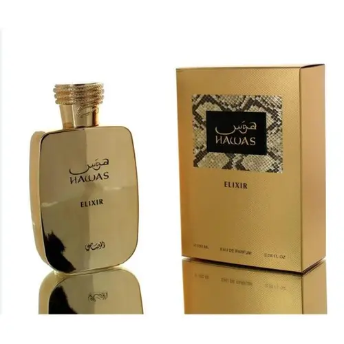 Rasasi Hawas Elixir Perfume 100 ML - New Release for Men - Rich Scent with Lavender, Mint, Vanilla, Benzoin, Honey & Tonka Bean Fragranced Fragrance Parfum