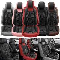 Arespark Nappa Leather Car Seat Covers Full Set, 40/60,50/50 Spilt Non-Slip Car Interior Covers Universal Fit for Nissan /Honda /Civic /CRV /Hrv /Kia /Sorento /Toyota /Corolla /4Runner /Camry /Hyundai