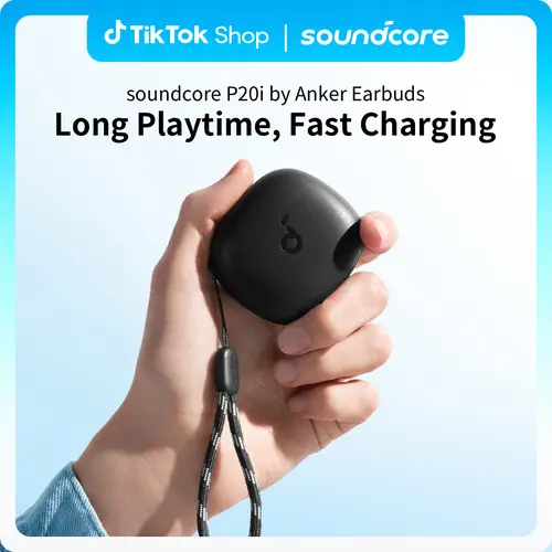 soundcore by Anker P20i True Wireless Earbuds, 10mm Drivers with Big Bass, Bluetooth 5.3, 30H Long Playtime, Water-Resistant, 2 Mics for AI Clear Calls, 22 Preset EQs, Customization via App #tiktokshopsummersale