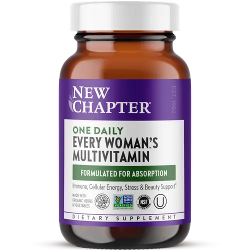 New Chapter Every Woman's One Daily Multivtamin, Vitamins for Women + Immune, Beauty + Energy Support with Fermented Nutrients - 30ct