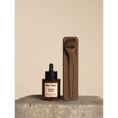Bur Bur Growing Season Derma Roller & Botanical Hair Treatment Bundle